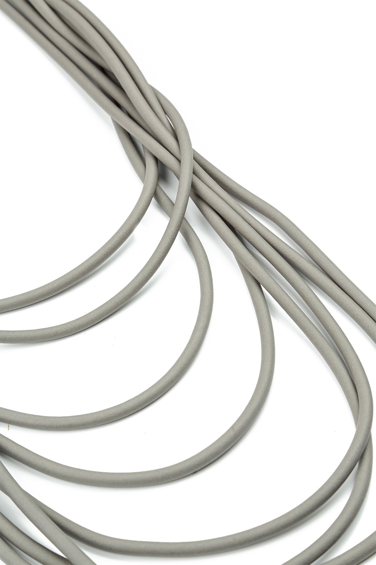 Layered Grey Rubber Necklace 5