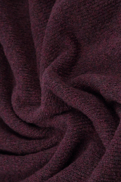 Layered Hem Mulberry Wool Sweater