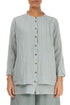 Layered Light Grey Gauze Linen Shirt 1