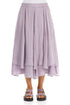 Layered Lilac Silk Cotton Skirt 1