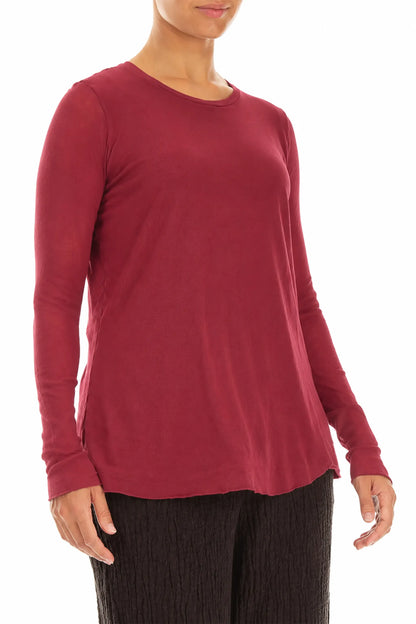 Layered Ruby Mesh Cotton Top