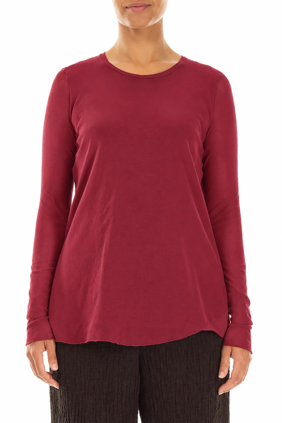 Layered Ruby Mesh Cotton Top