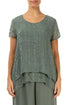 Layered Sage Light Silk Blouse 1