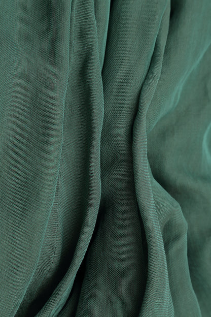 Layered Sage Silk Cotton Skirt 5