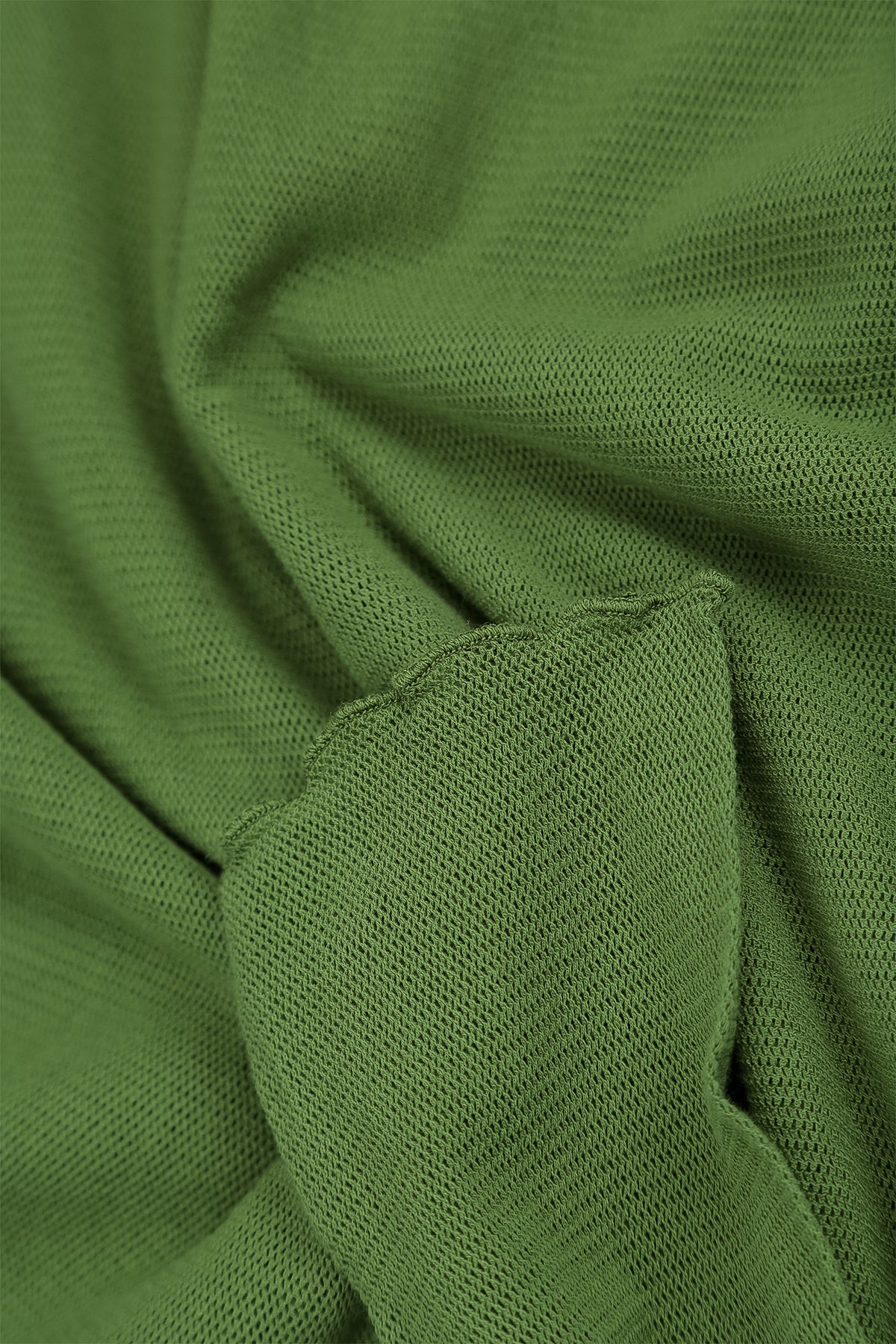 Layered Shamrock Green Mesh Cotton Tunic