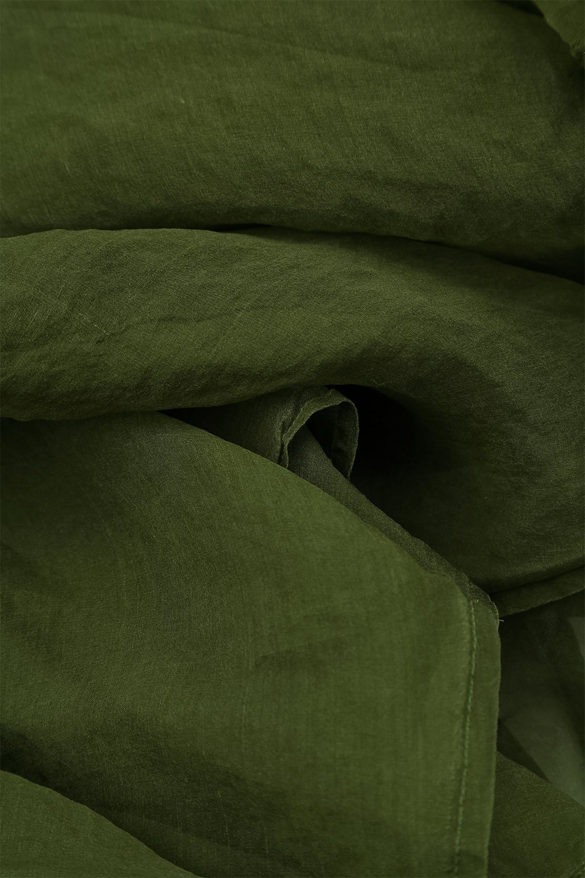 Layered Shamrock Green Silk Chiffon Skirt