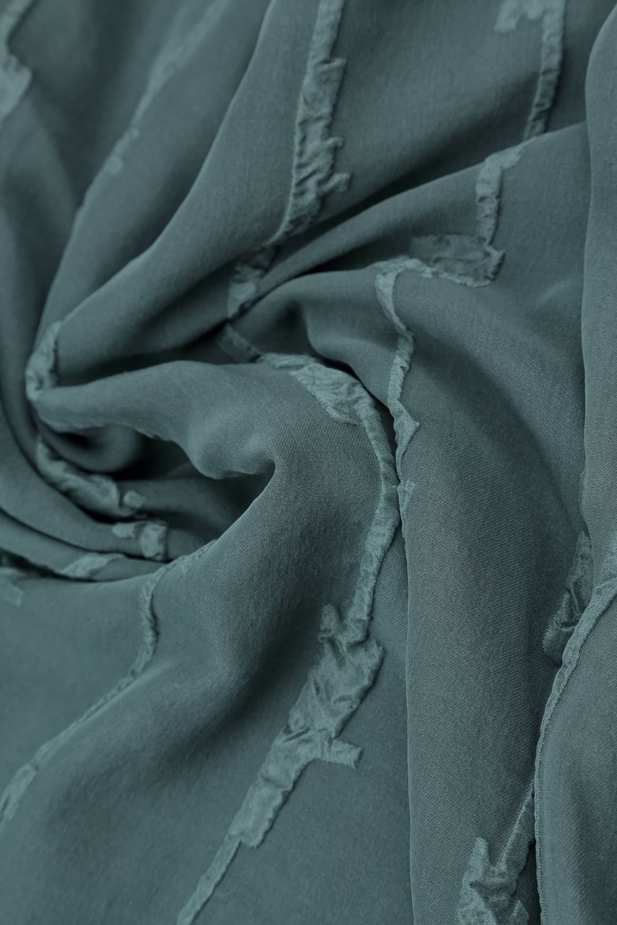Layered Slate Raised Textured Silk Blouse 6