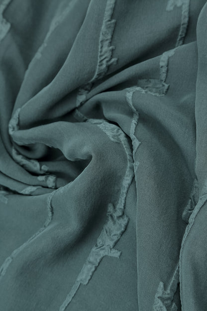 Layered Slate Raised Textured Silk Blouse 6