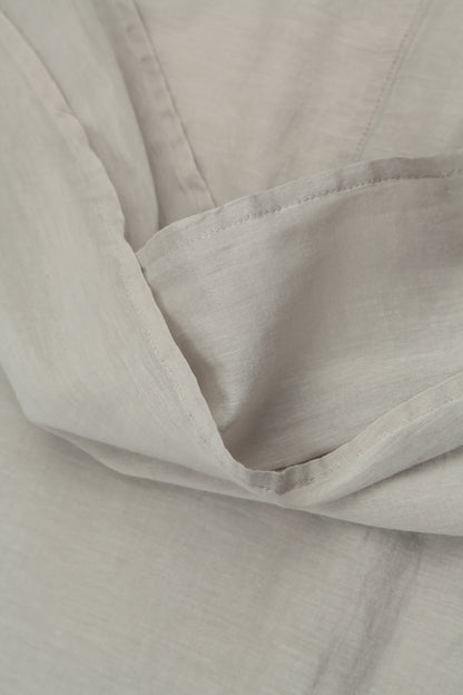 Layered Sleeveless Beige Silk Cotton Top 5