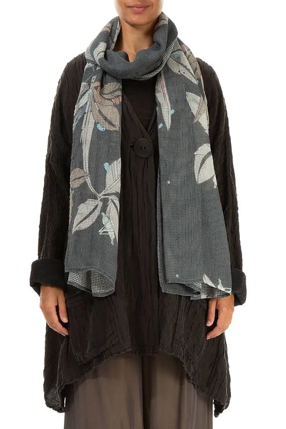 Leaves Mesh Silk Scarf 1