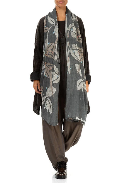 Leaves Mesh Silk Scarf 2