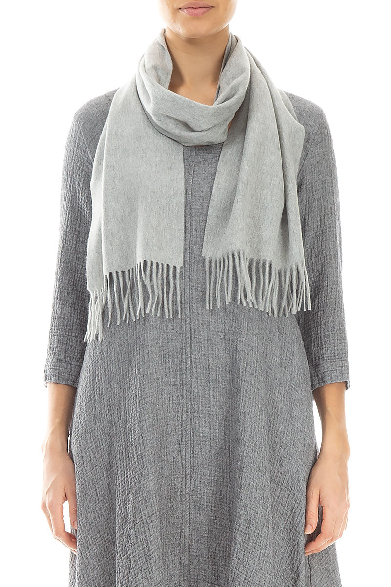 Light Grey Mulberry Silk Scarf 1