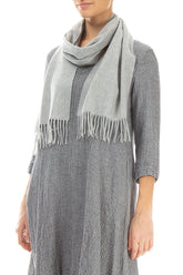 Light Grey Mulberry Silk Scarf 3