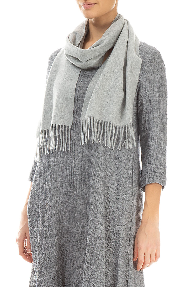 Light Grey Mulberry Silk Scarf 3