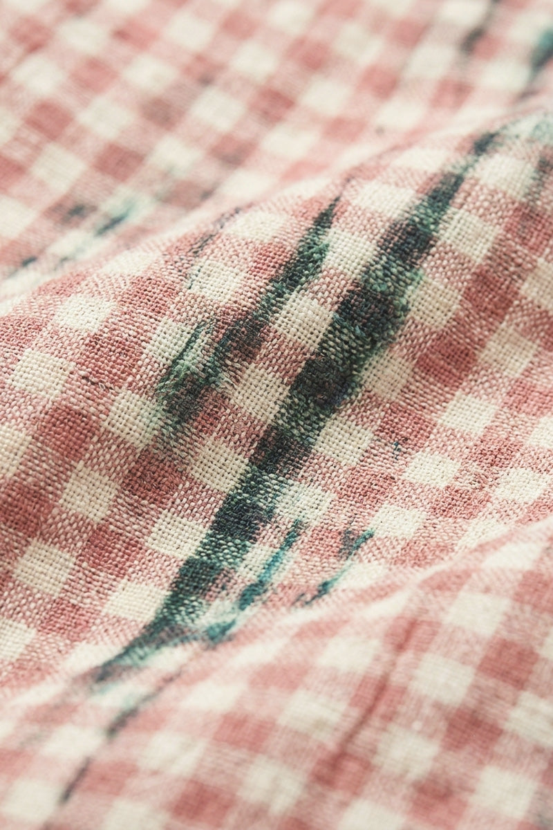 Light Watercolour Check Linen Shirt 5