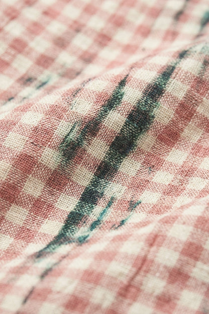 Light Watercolour Check Linen Shirt 5