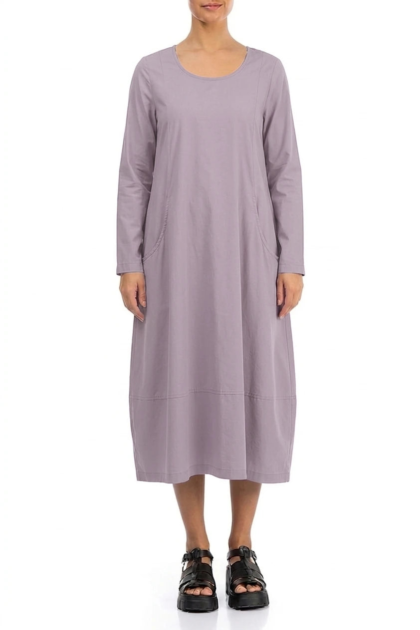 Long Lilac Cotton Dress