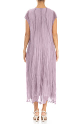 Lilac Crumpled Silk Chiffon Dress 2