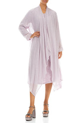 Lilac Dotty Silk Waterfall Jacket 4