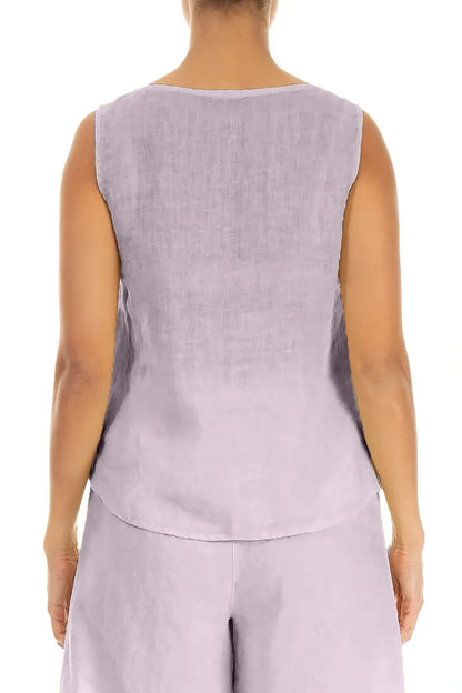 Lilac Gauze Linen Top