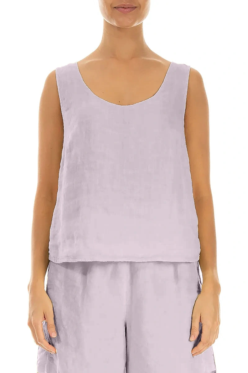 Lilac Gauze Linen Top