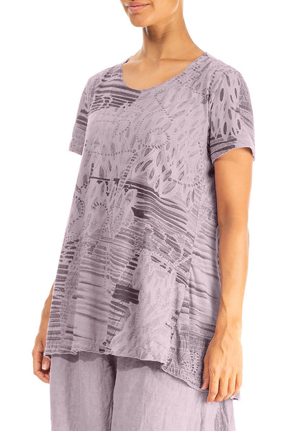 Lilac Serenity Cotton Jersey Tunic Top