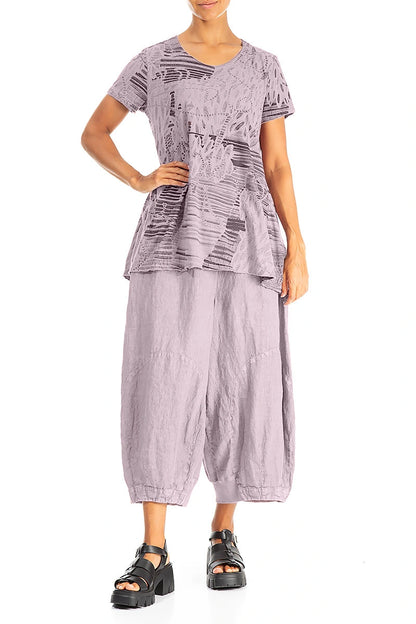 Lilac Serenity Cotton Jersey Tunic Top