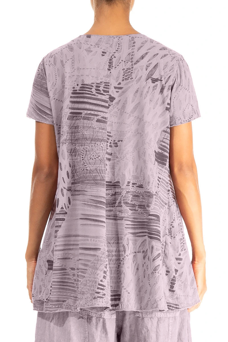 Lilac Serenity Cotton Jersey Tunic Top