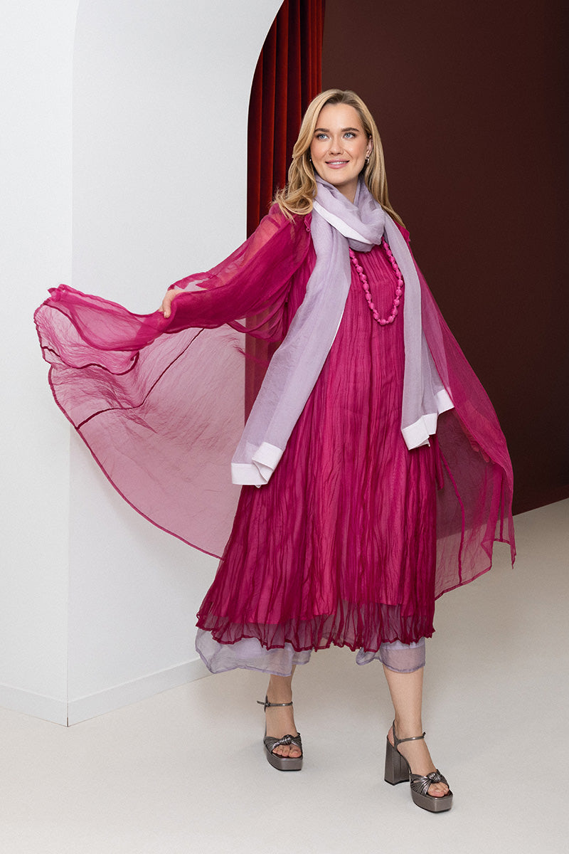 Lilac Silk Chiffon Scarf 5