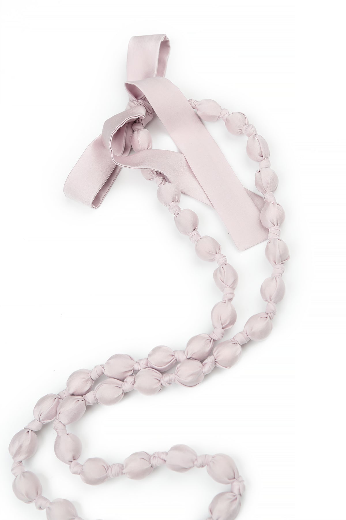 Lilac Silk Fine Bead Necklace 5