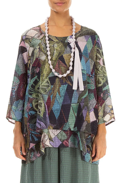 Lilac Silk Fine Bead Necklace 1