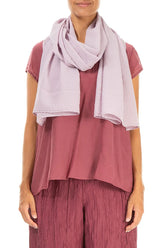 Lilac Stripy Silk Viscose Scarf 1