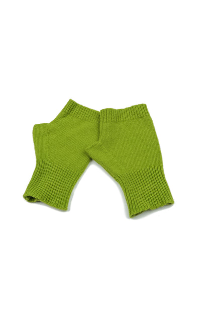 Lime Green Soft Wool Arm Warmers