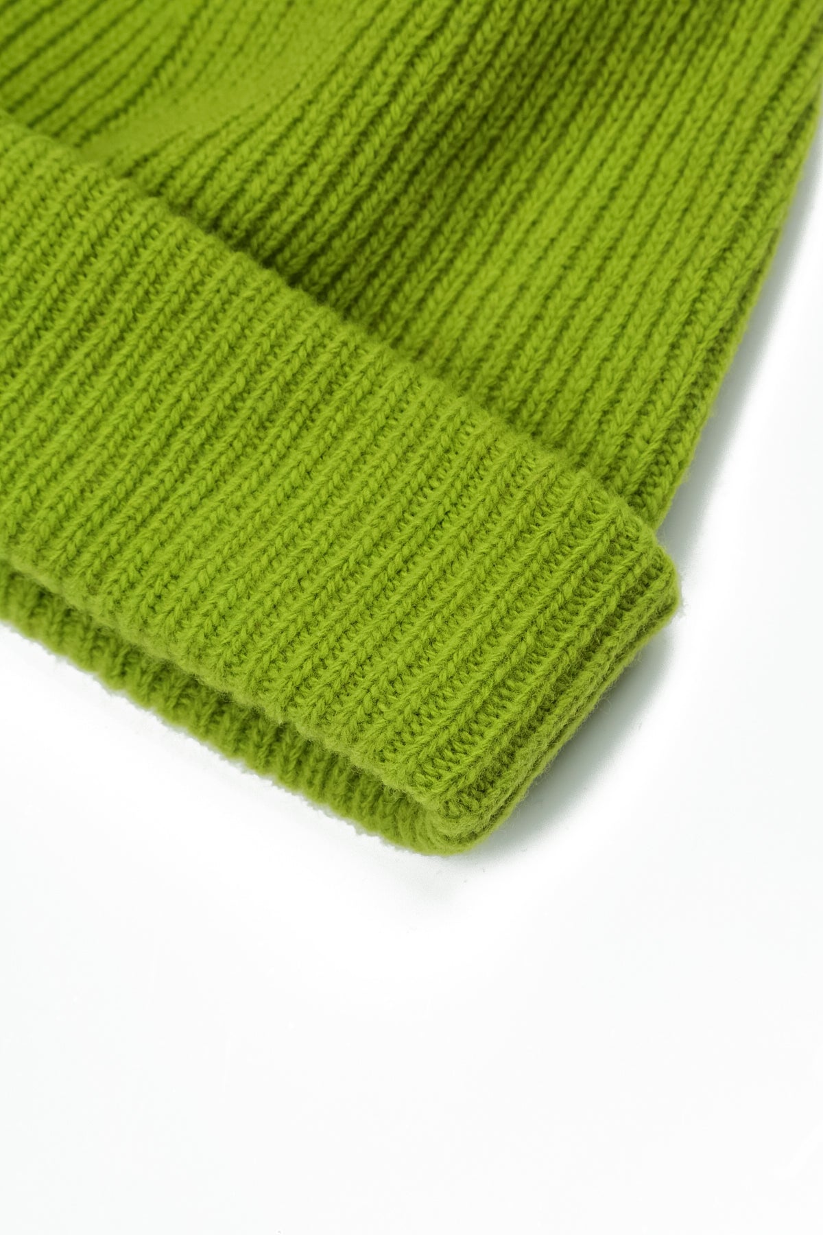 Lime Green Soft Wool Beanie Hat