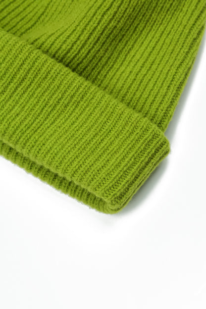 Lime Green Soft Wool Beanie Hat