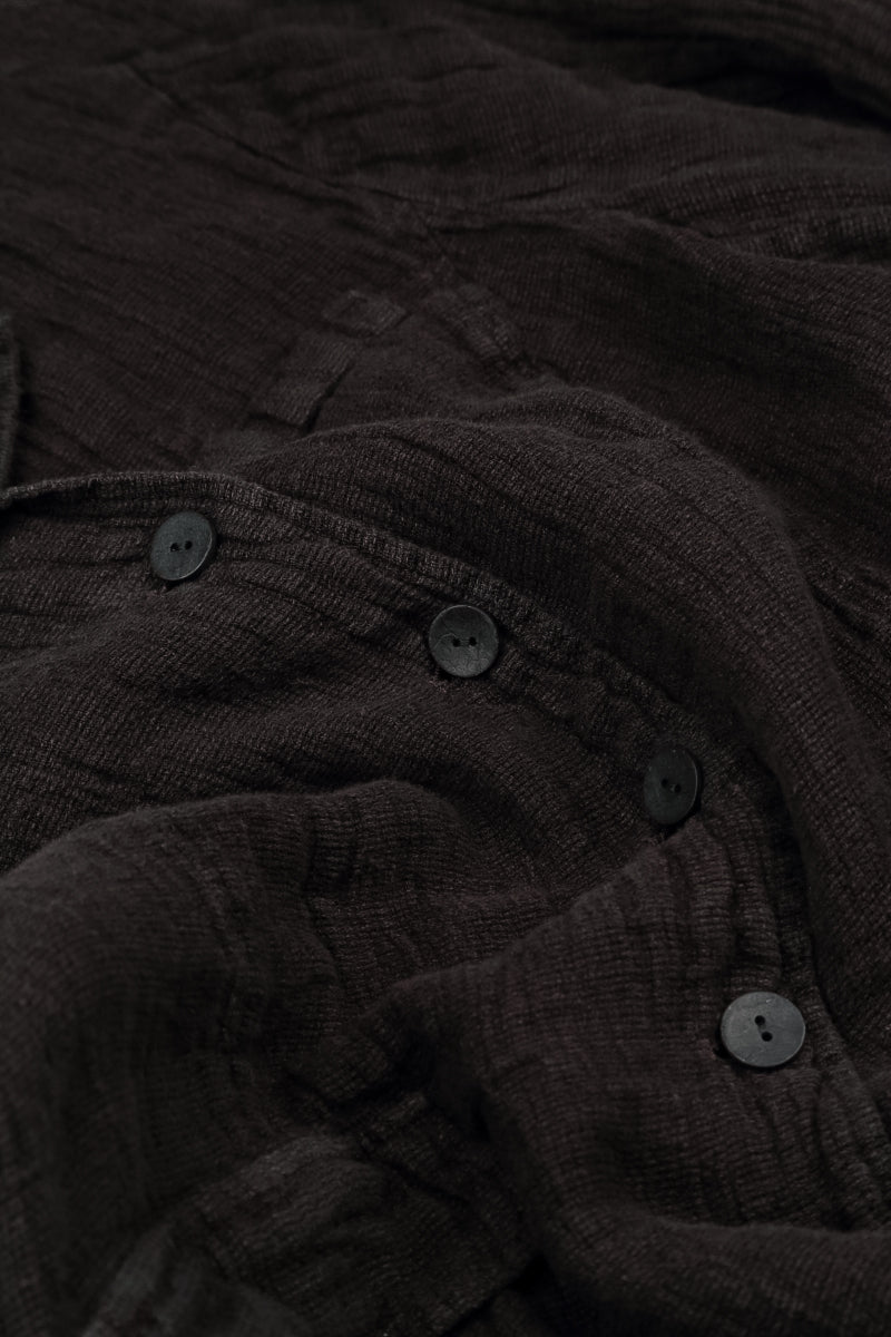 Lined Truffle Brown Mélange Linen Jacket