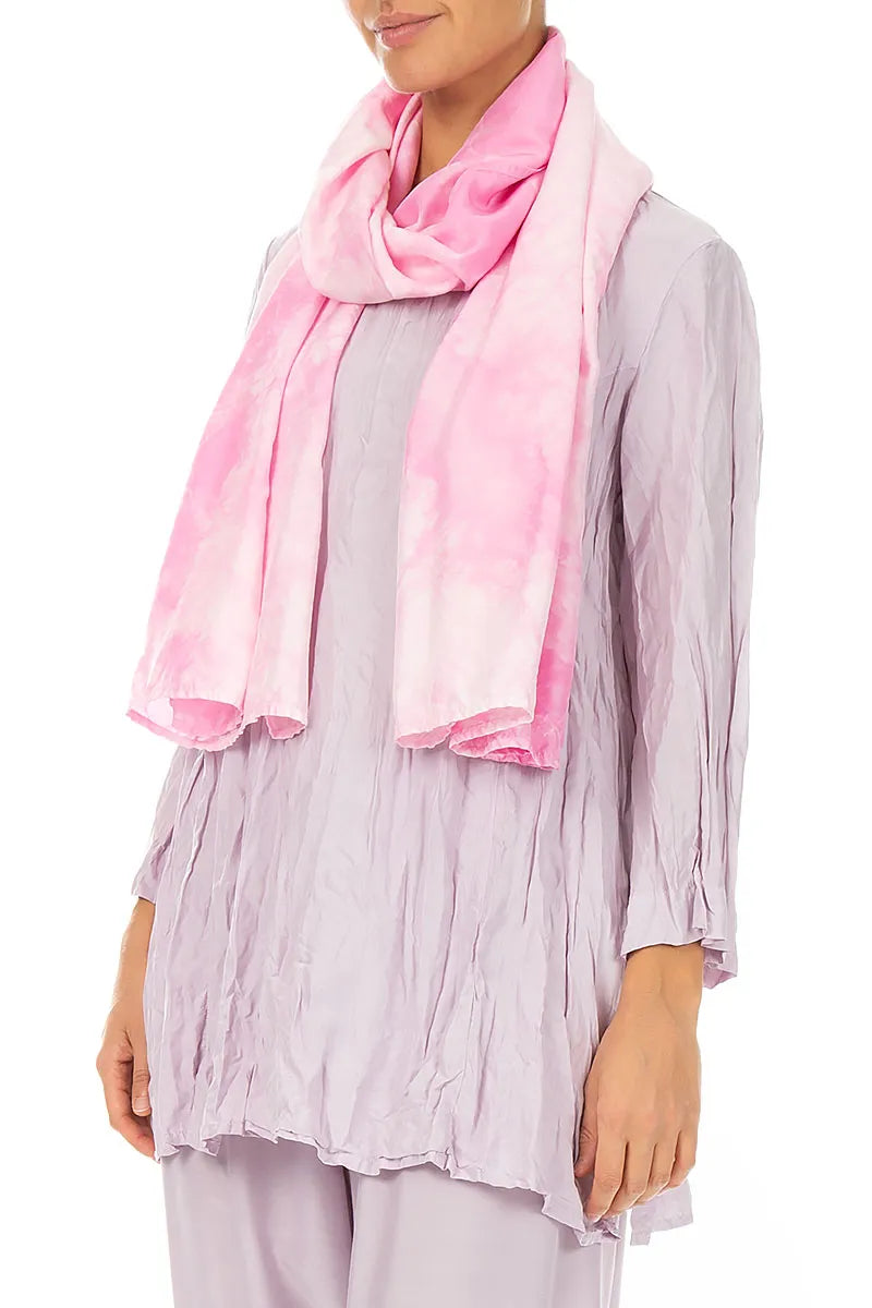 Liquid Powder Pink Pure Silk Scarf