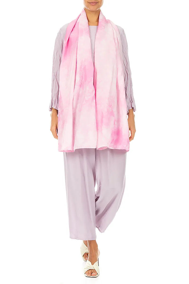 Liquid Powder Pink Pure Silk Scarf