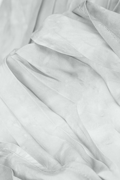 Liquid Silver Pure Silk Scarf 4