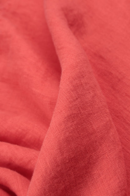 Living Coral Soft Gauze Linen Scarf 4