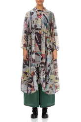 Long Artful Elements Silk Cotton Jacket 2