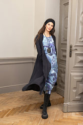 Long Graphite Mélange Linen Jacket 5