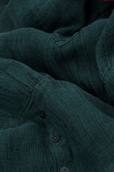 Long Buttonline Peacock Mélange Linen Jacket 5