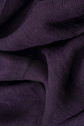 Long Buttonline Royal Purple Mélange Linen Jacket 5