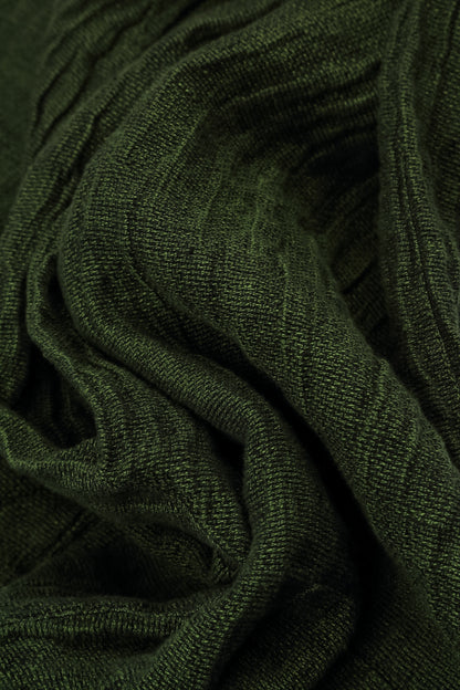 Long Buttonline Shamrock Green Mélange Linen Jacket
