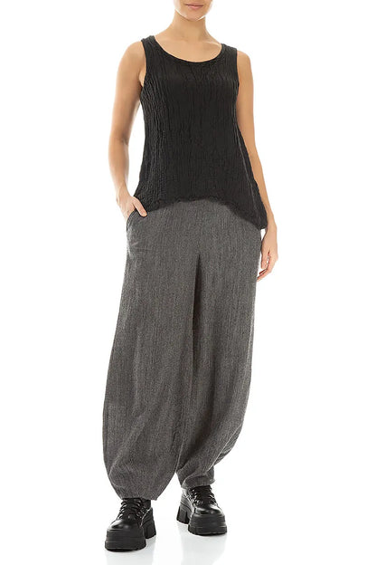 Graue Hose aus reiner Wolle