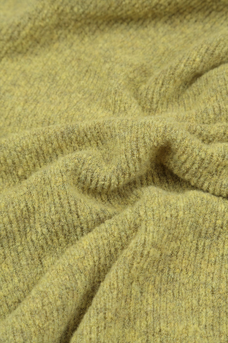 Long Open Golden Lime Wool Cardigan 5