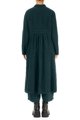 Long Peacock Mélange Linen Jacket 2