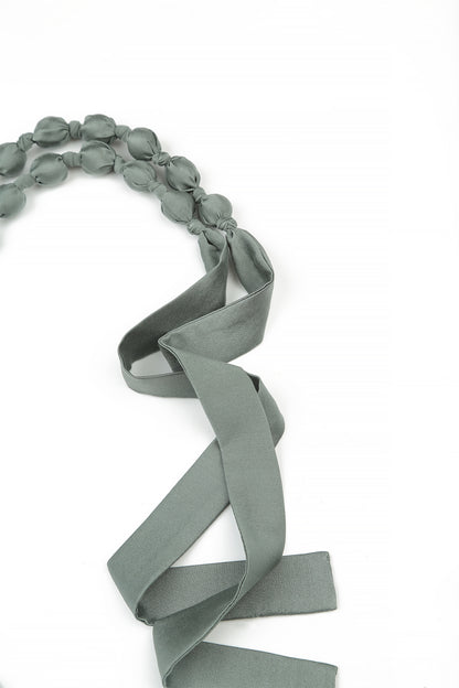 Sage Silk Fine Bead Necklace 7