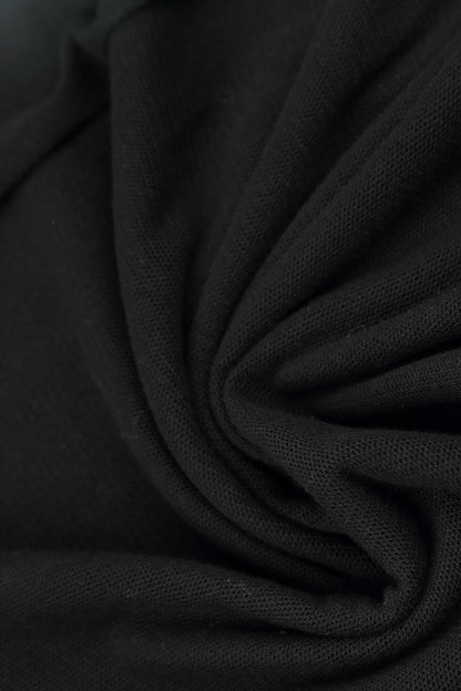 Long Sleeve Black Mesh Soft Cotton Top